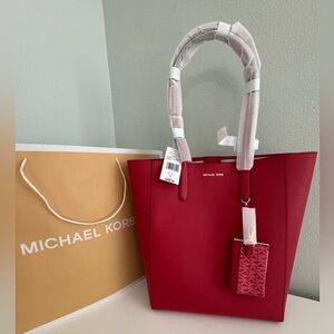 Brand New Michael Kors Vincent Large Tote Bag with Card Case